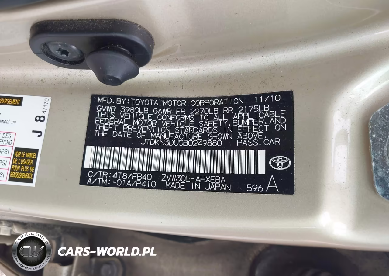 2011 Toyota Prius Two VIN:JTDKN3DU0B0249880 - 9