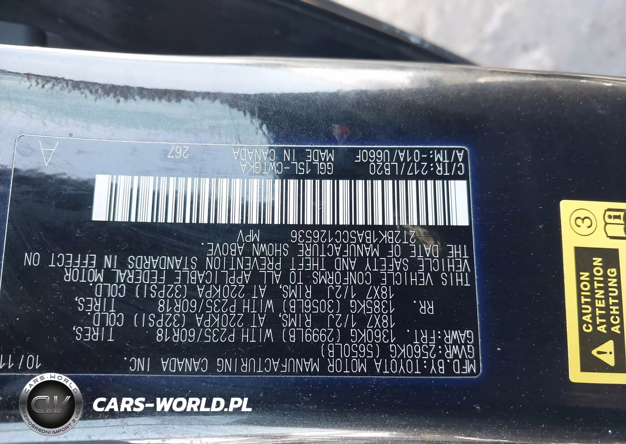 2012 Lexus Rx 350 VIN:2T2BK1BA5CC126536 - 9