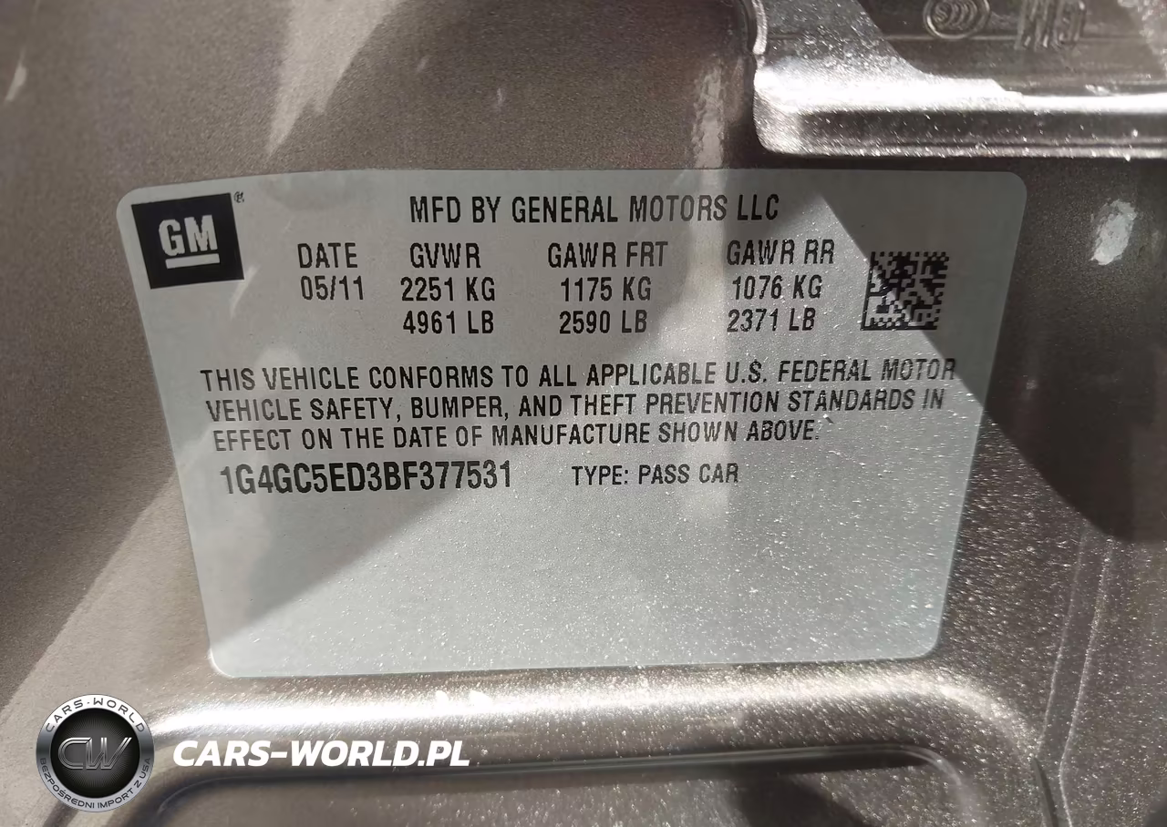 2011 Buick Lacrosse Cxl VIN:1G4GC5ED3BF377531 - 9