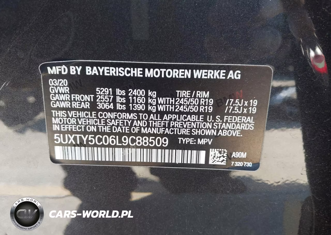 2020 BMW X3 xDrive30I VIN:5UXTY5C06L9C88509 - 9