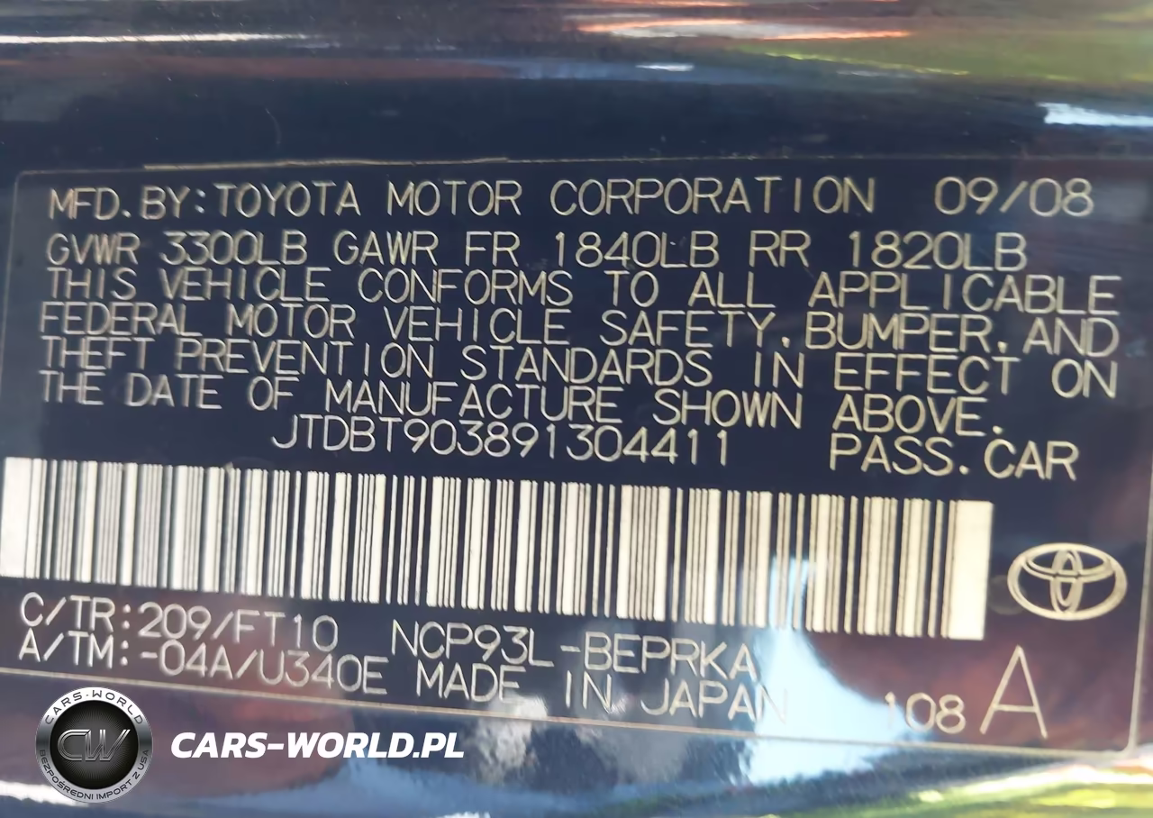 2009 Toyota Yaris S VIN:JTDBT903891304411 - 9