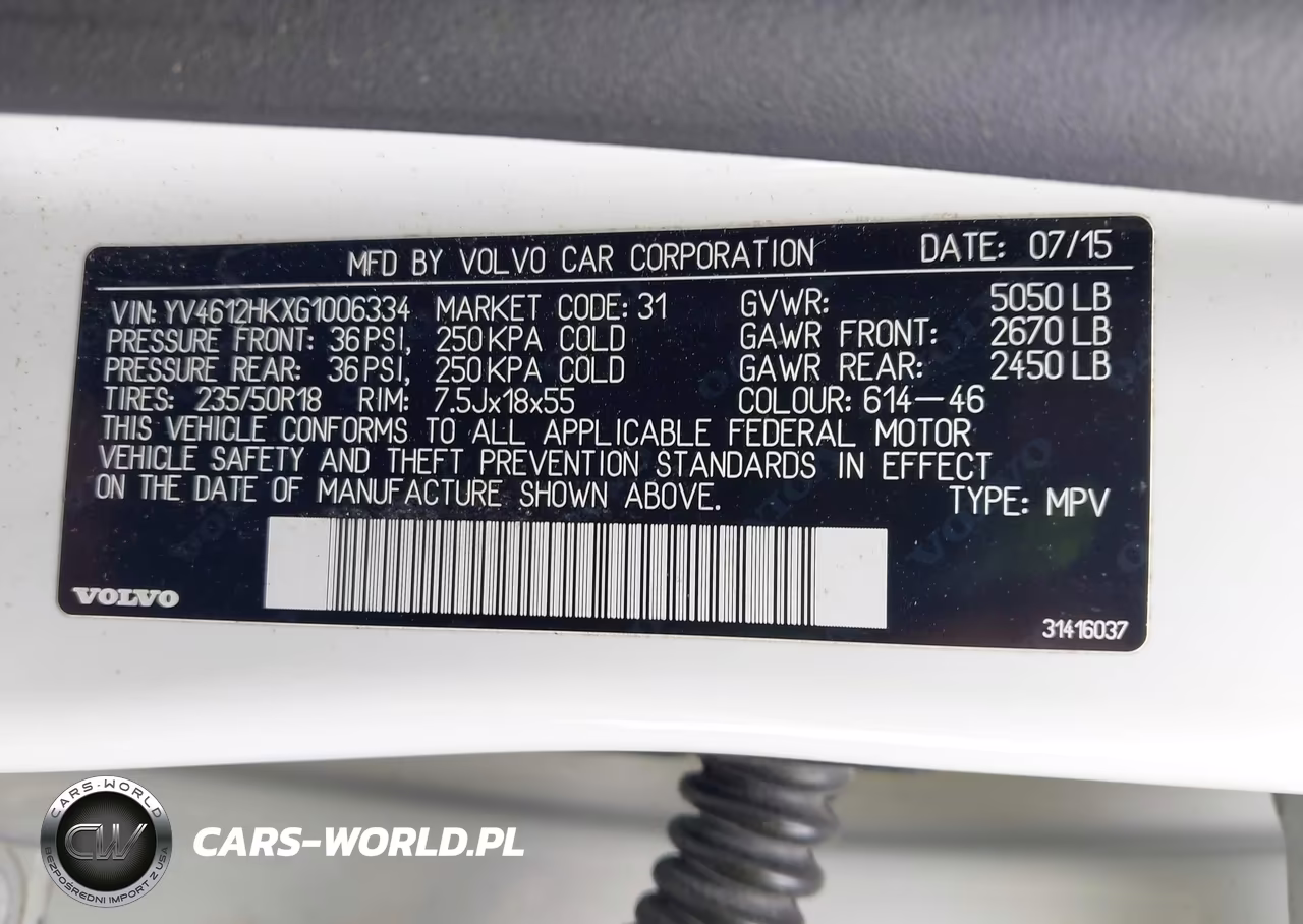 2016 Volvo V60 Cross Country T5 VIN:YV4612HKXG1006334 - 9