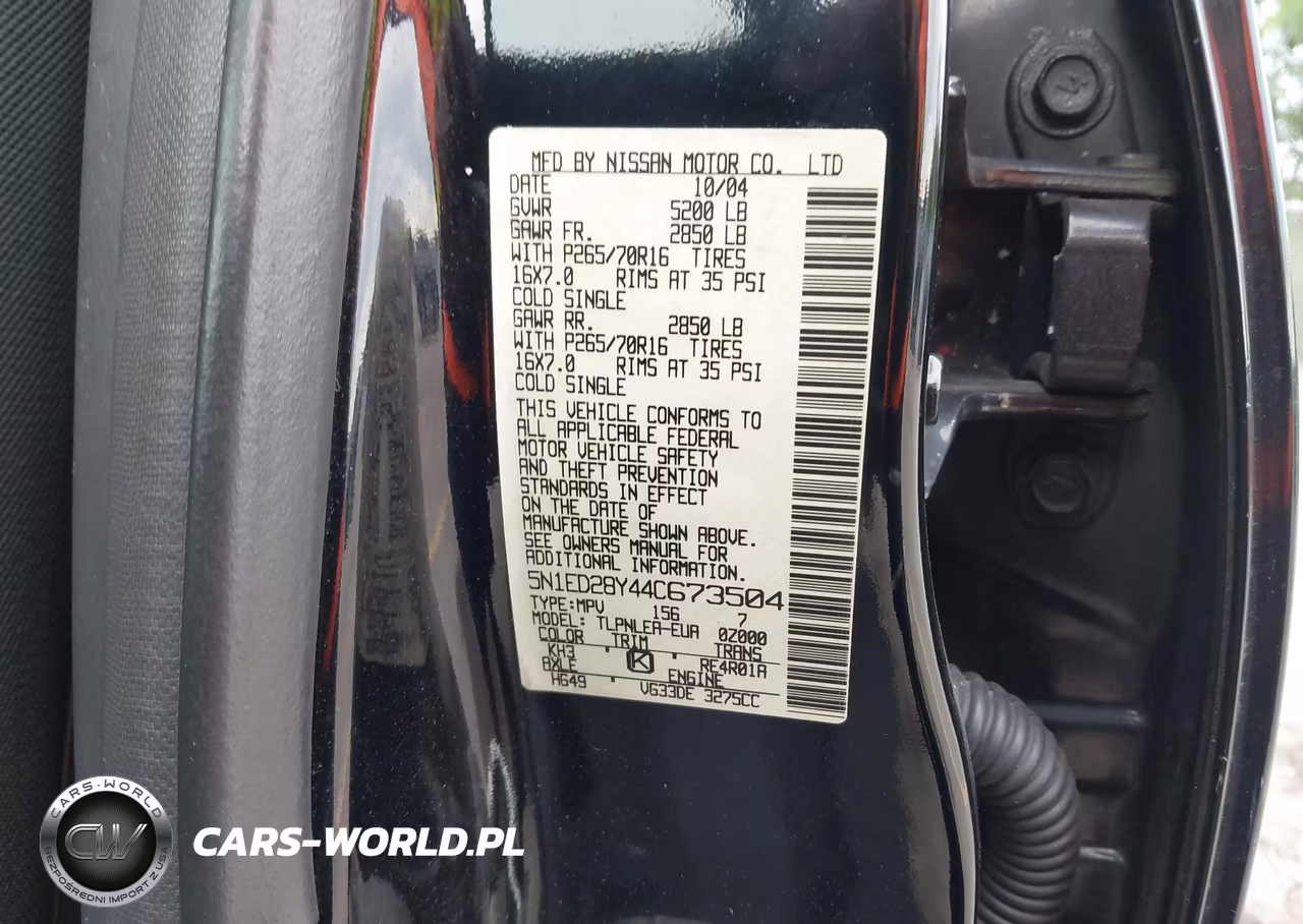 2004 Nissan Xterra VIN:5N1ED28Y44C673504 - 9