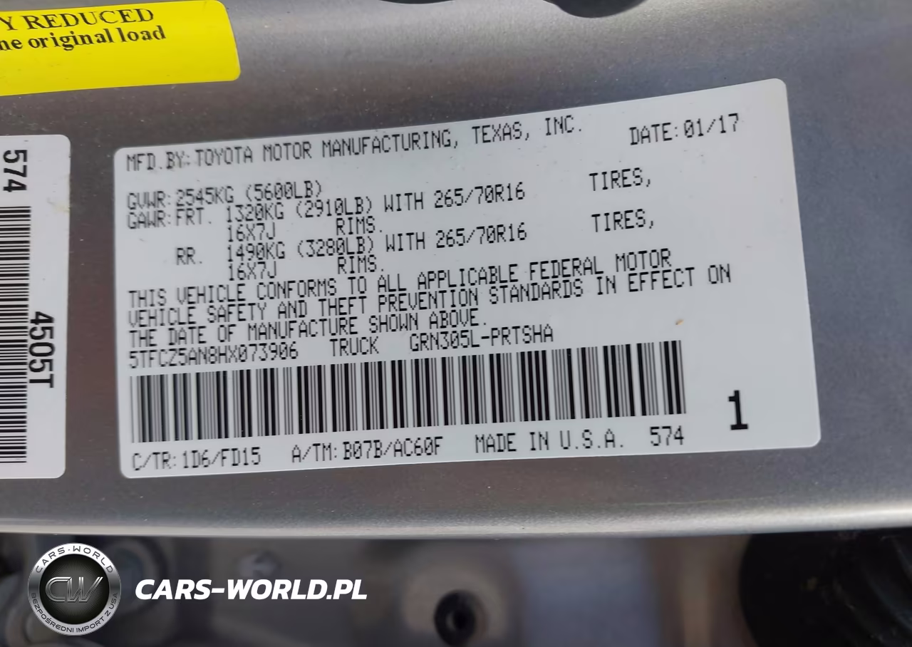 2017 Toyota Tacoma Trd Off Road VIN:5TFCZ5AN8HX073906 - 9