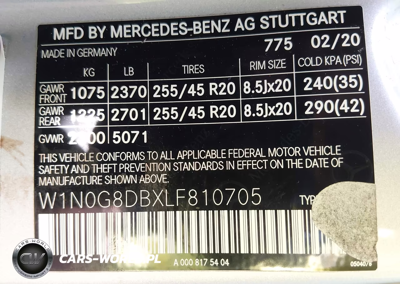 2020 Mercedes-Benz Glc 300 VIN:W1N0G8DBXLF810705 - 9