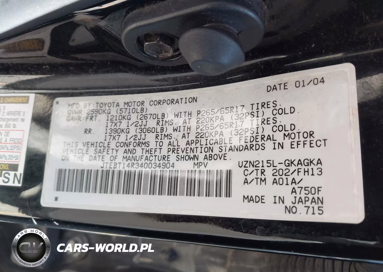 2004 Toyota 4Runner Sr5 Sport V8 VIN:JTEBT14R340034904 - 9
