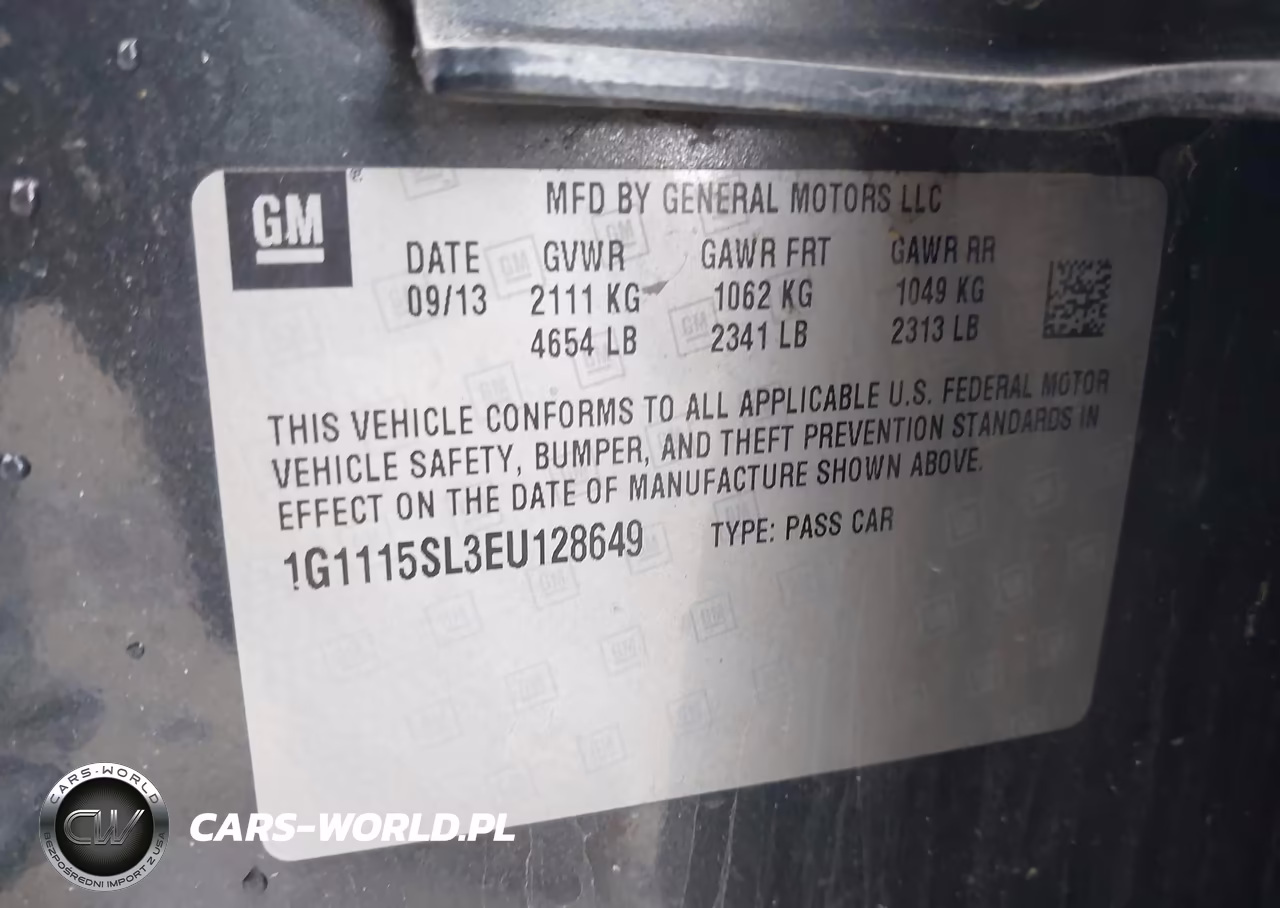 2014 Chevrolet Impala 1Lt VIN:1G1115SL3EU128649 - 9