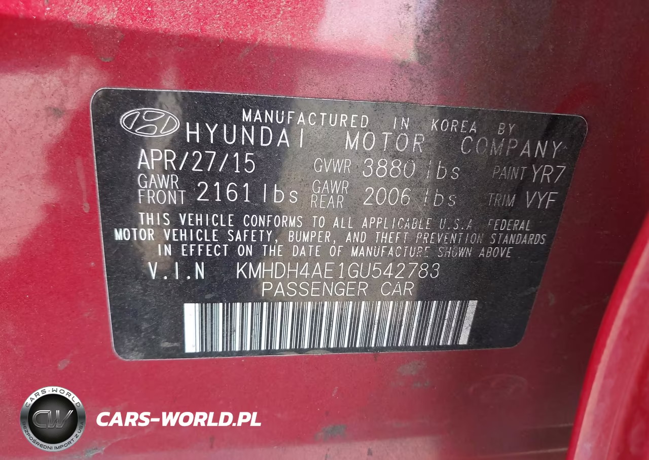 2016 Hyundai Elantra Se VIN:KMHDH4AE1GU542783 - 9