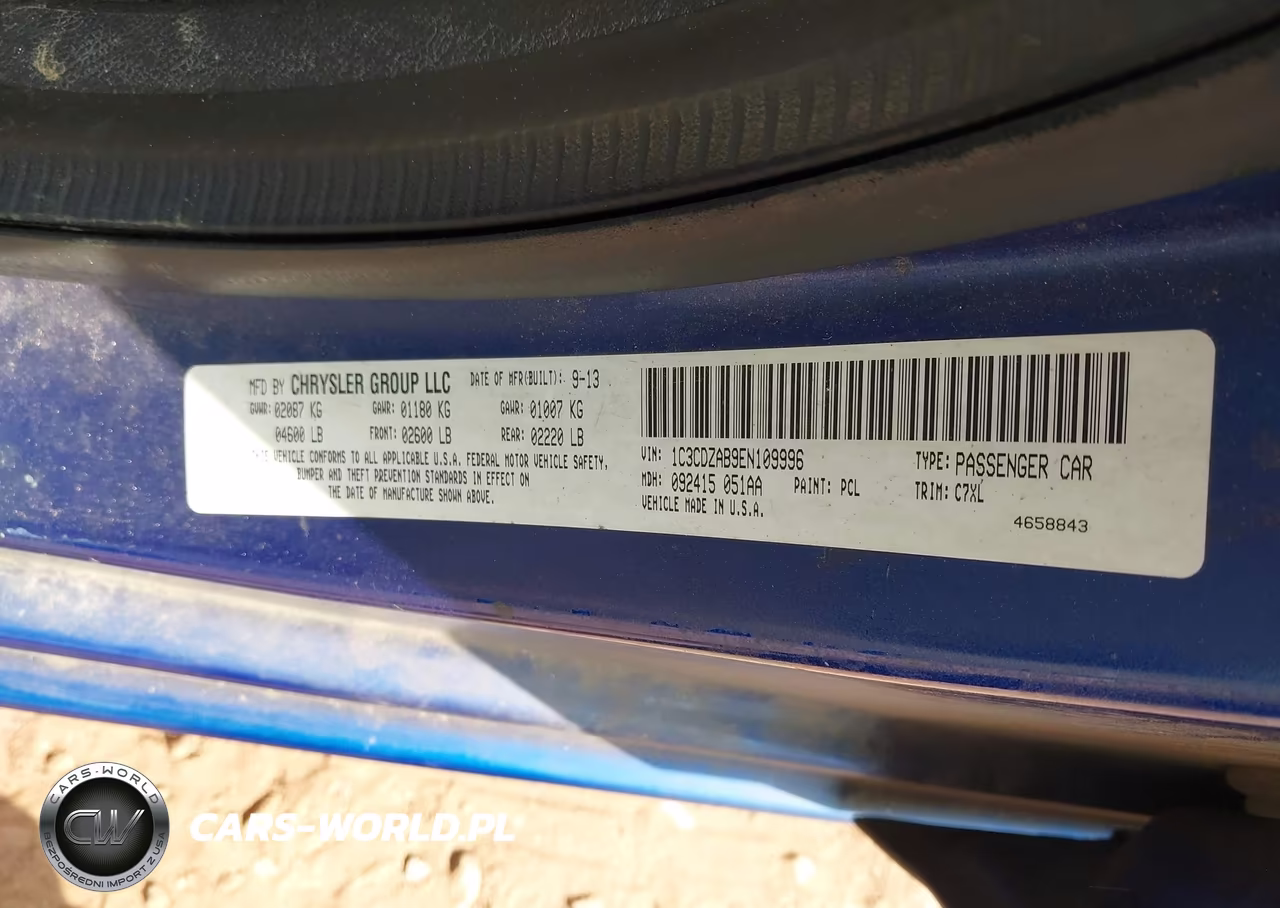 2014 Dodge Avenger Se VIN:1C3CDZAB9EN109996 - 9
