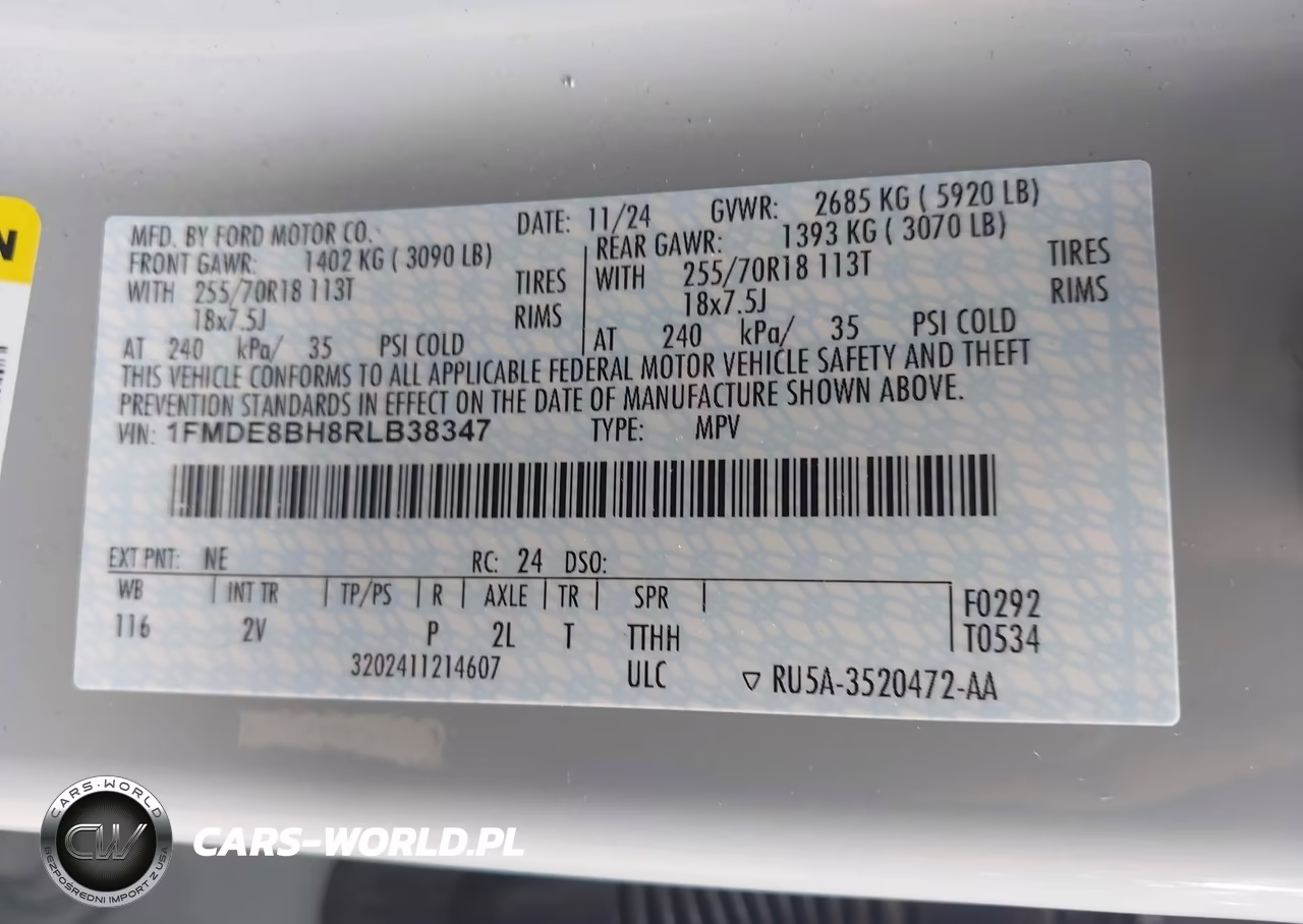 2024 Ford Bronco Outer Banks VIN:1FMDE8BH8RLB38347 - 9
