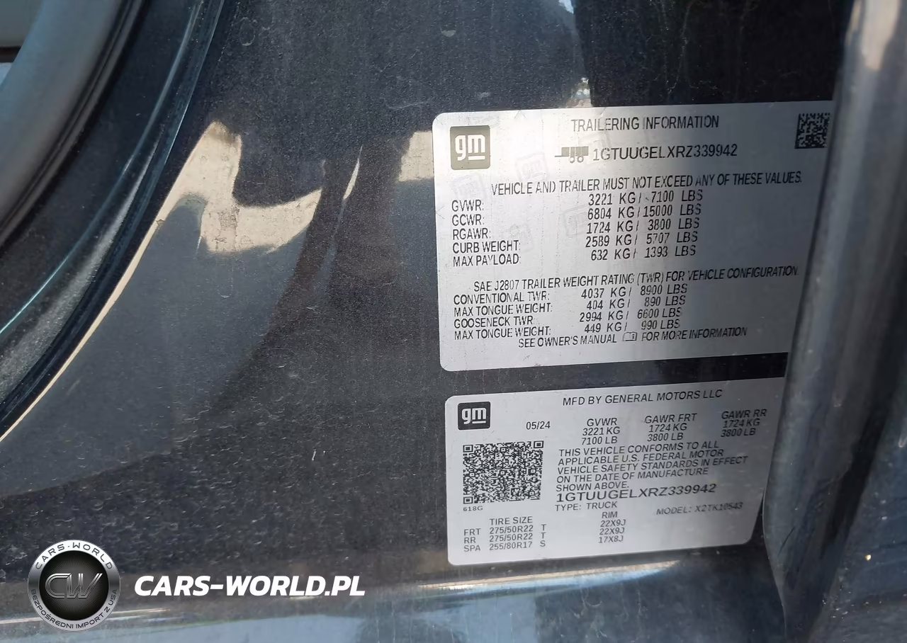 2024 GMC Sierra 1500 4Wd Short Box Denali VIN:1GTUUGELXRZ339942 - 9