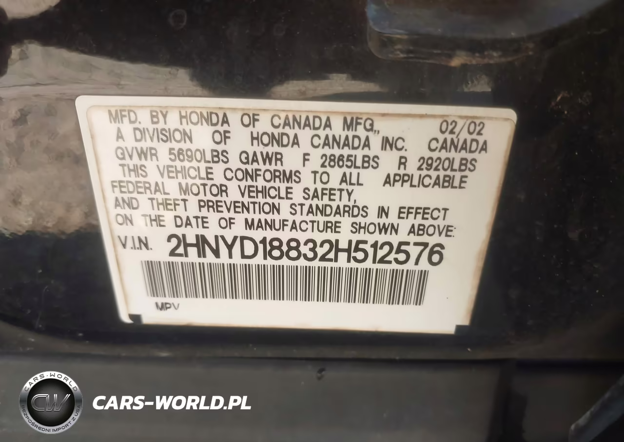 2002 Acura Mdx VIN:2HNYD18832H512576 - 9