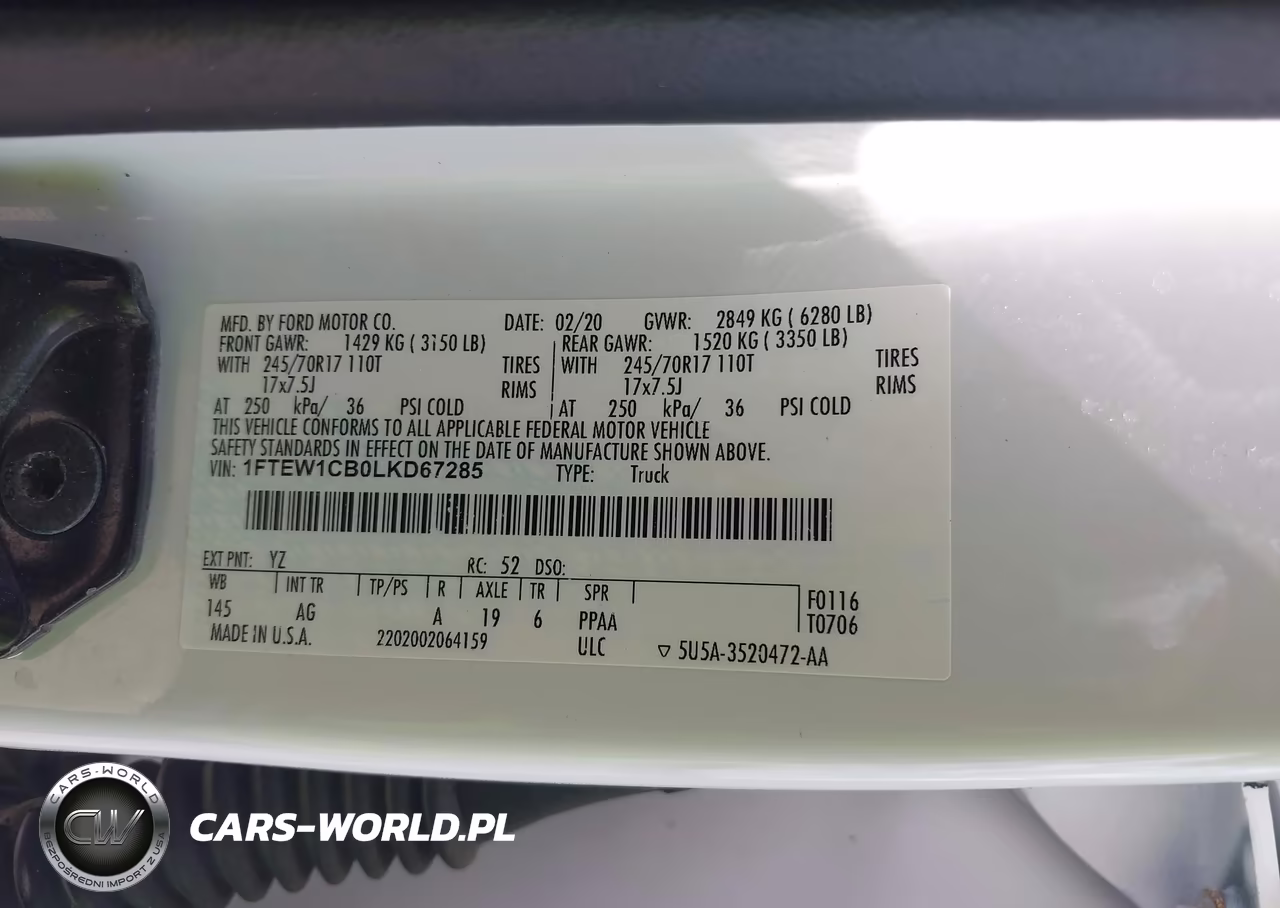 2020 Ford F-150 Xl VIN:1FTEW1CB0LKD67285 - 9