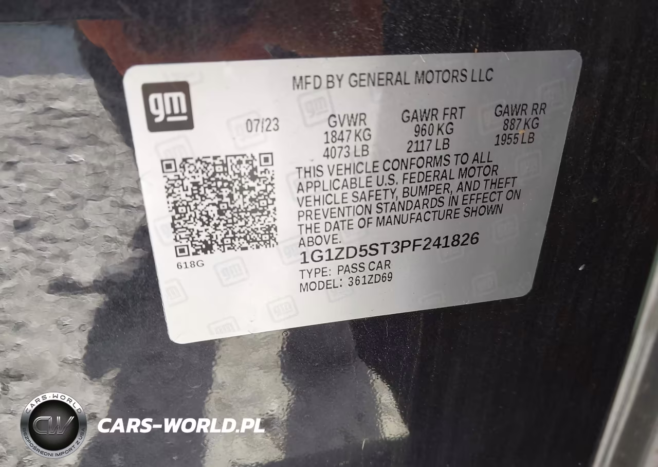 2023 Chevrolet Malibu Fwd 1Lt VIN:1G1ZD5ST3PF241826 - 9