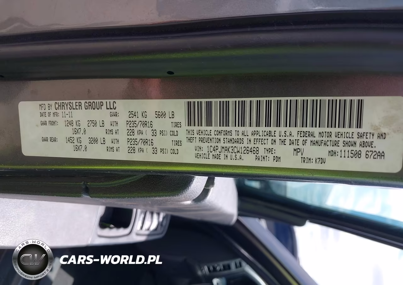 2012 Jeep Liberty Sport VIN:1C4PJMAK3CW126468 - 9