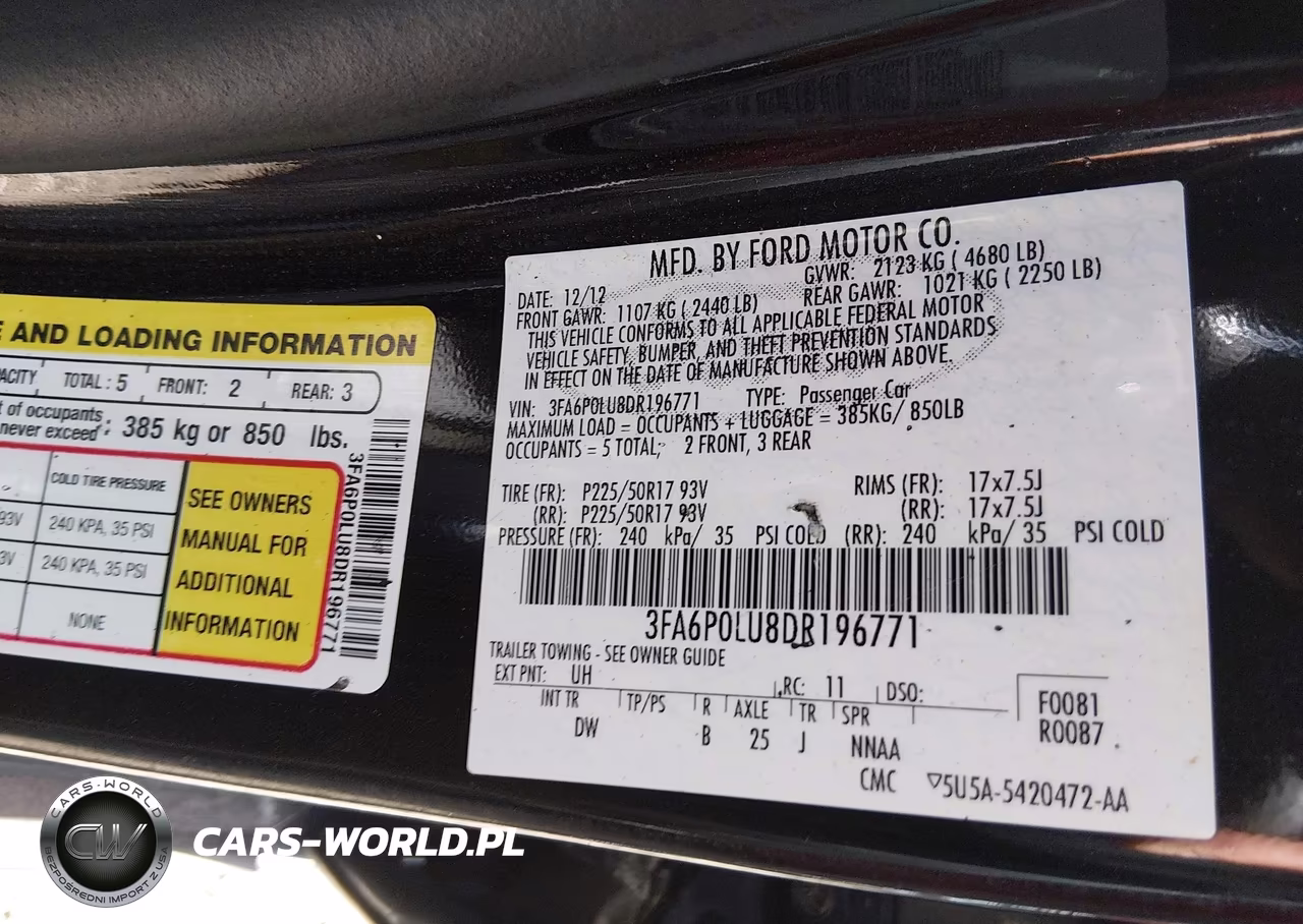 2013 Ford Fusion Hybrid Se VIN:3FA6P0LU8DR196771 - 9