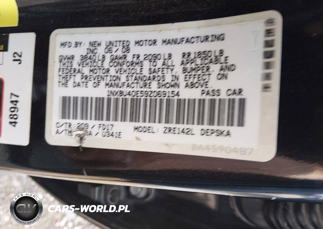 2009 Toyota Corolla S VIN:1NXBU40E59Z069154 - 9