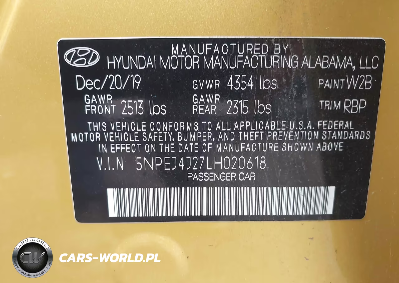 2020 Hyundai Sonata Sel Plus VIN:5NPEJ4J27LH020618 - 9