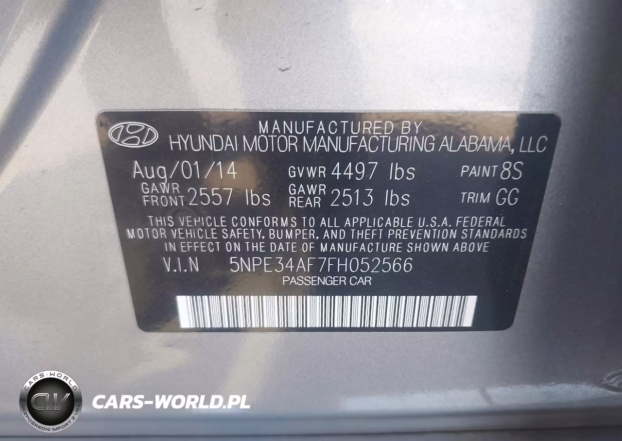 2015 Hyundai Sonata Sport VIN:5NPE34AF7FH052566 - 9