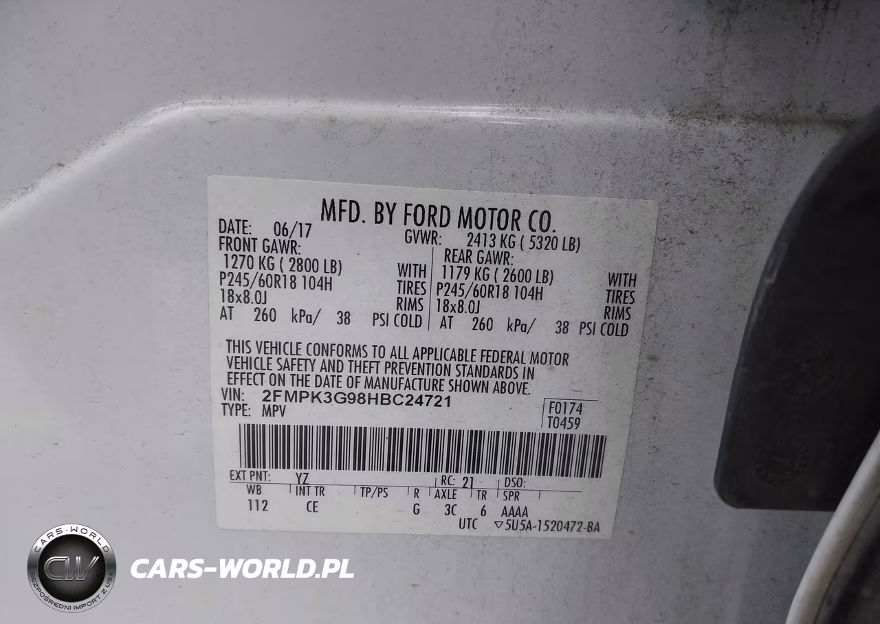 2017 Ford Edge Se VIN:2FMPK3G98HBC24721 - 9