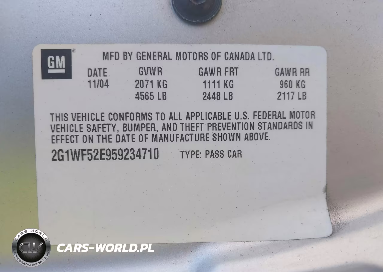 2005 Chevrolet Impala VIN:2G1WF52E959234710 - 9