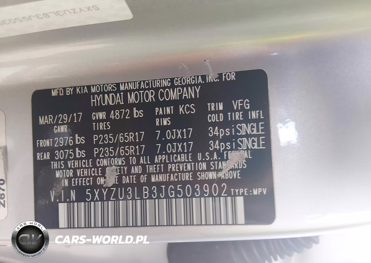 2018 Hyundai Santa Fe Sport 2.4L VIN:5XYZU3LB3JG503902 - 9