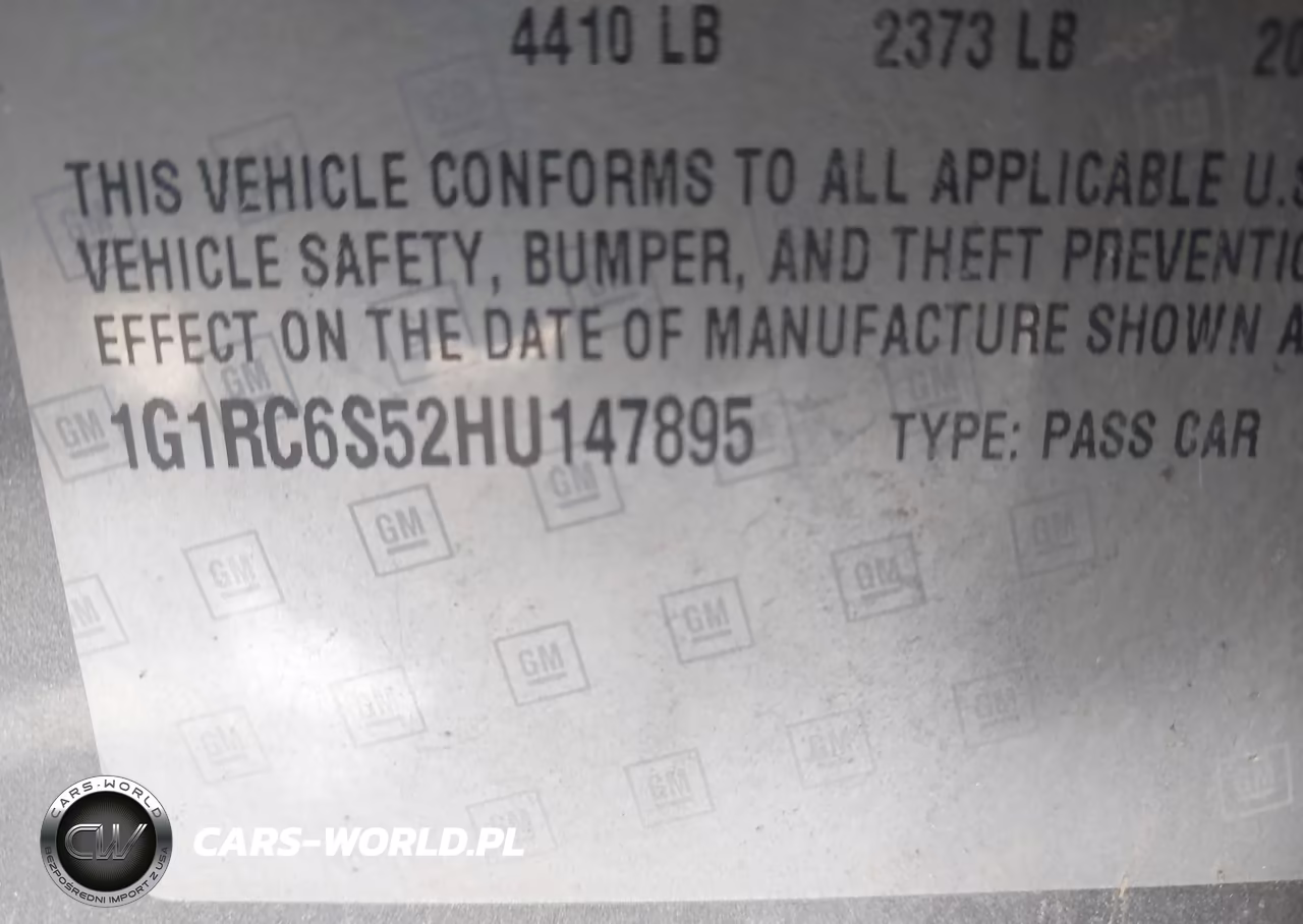 2017 Chevrolet Volt Lt VIN:1G1RC6S52HU147895 - 9