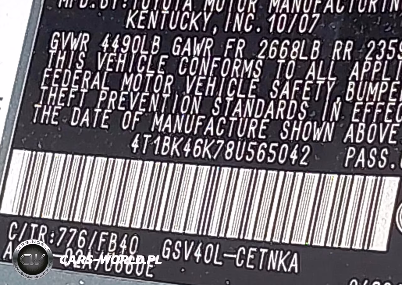 2008 Toyota Camry Le V6 VIN:4T1BK46K78U565042 - 9
