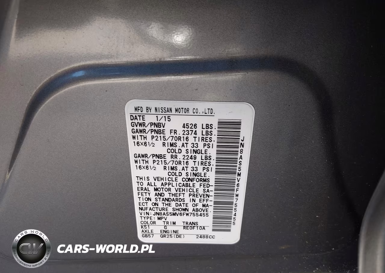 2015 Nissan Rogue Select S VIN:JN8AS5MV6FW755455 - 9