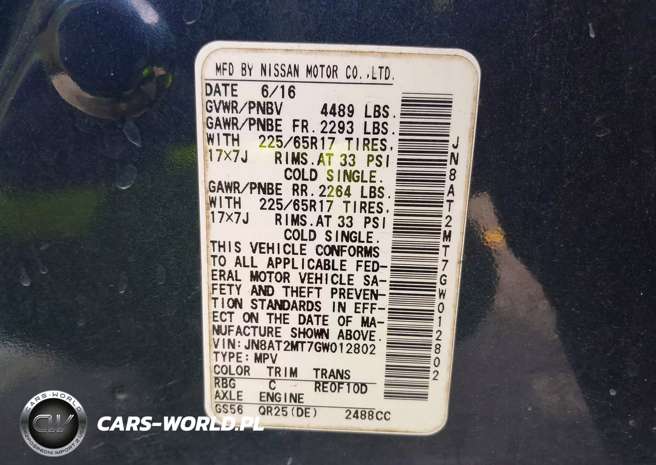 2016 Nissan Rogue Sv VIN:JN8AT2MT7GW012802 - 9