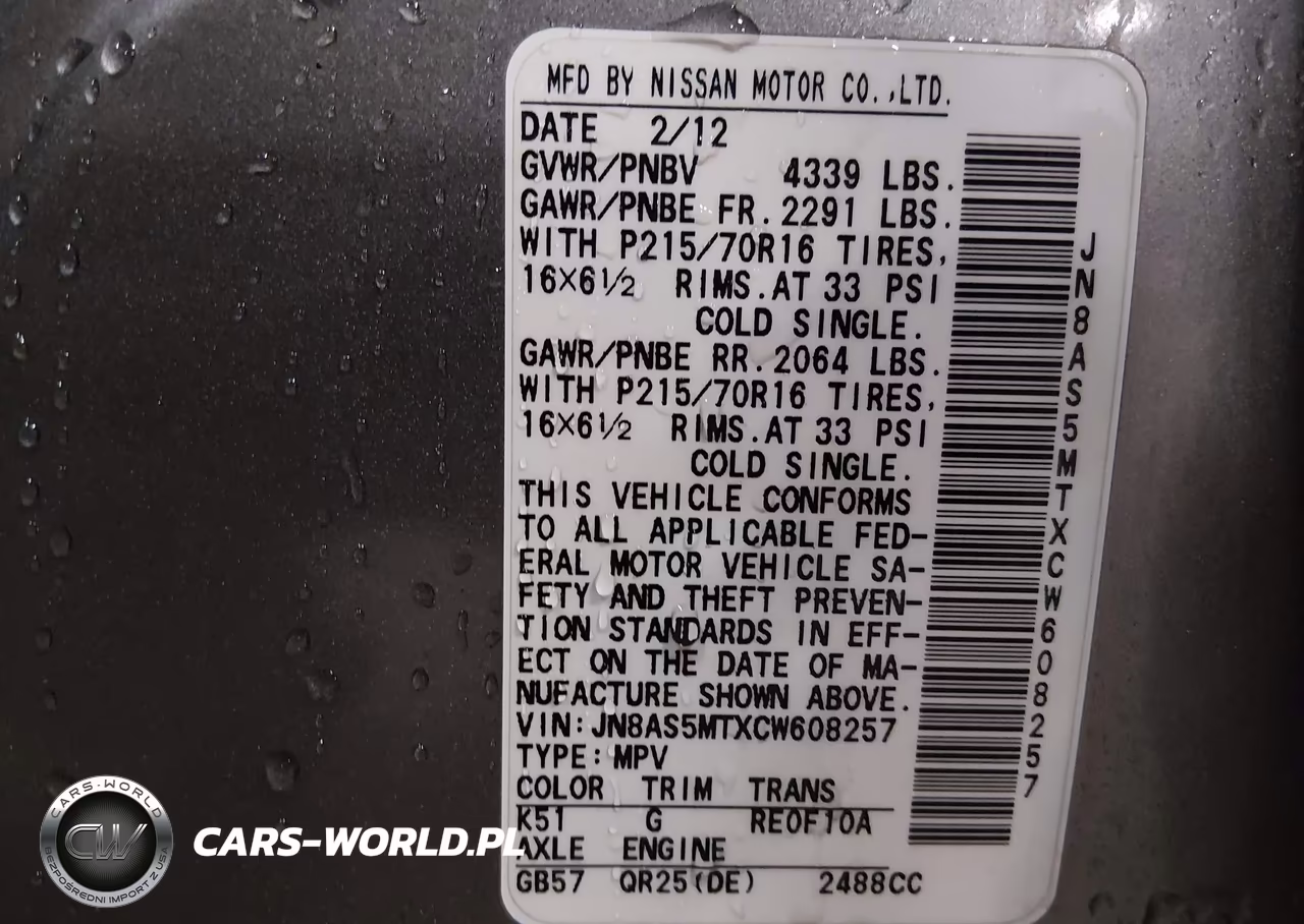 2012 Nissan Rogue S VIN:JN8AS5MTXCW608257 - 9