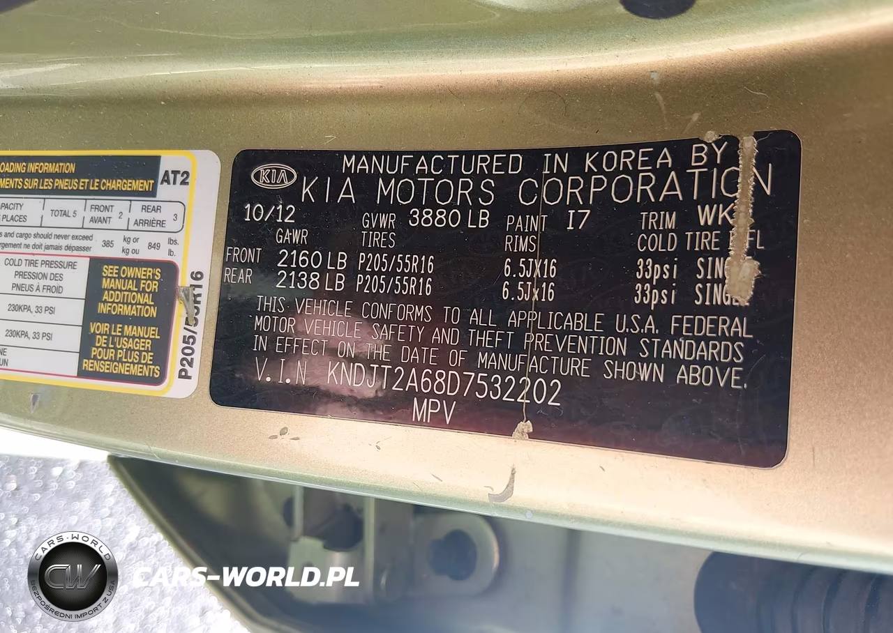 2013 Kia Soul + VIN:KNDJT2A68D7532202 - 9
