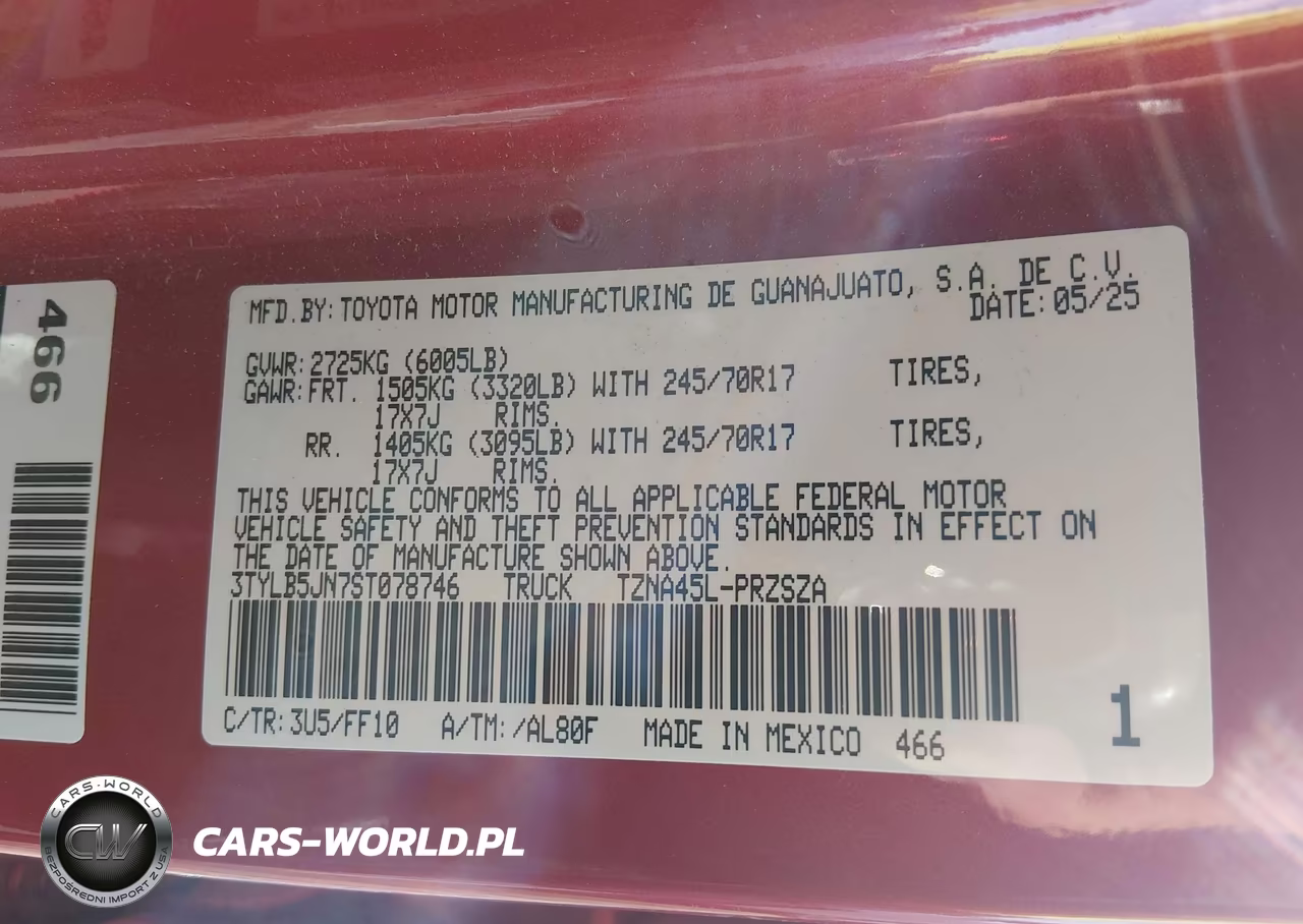2025 Toyota Tacoma Sr5 VIN:3TYLB5JN7ST078746 - 9