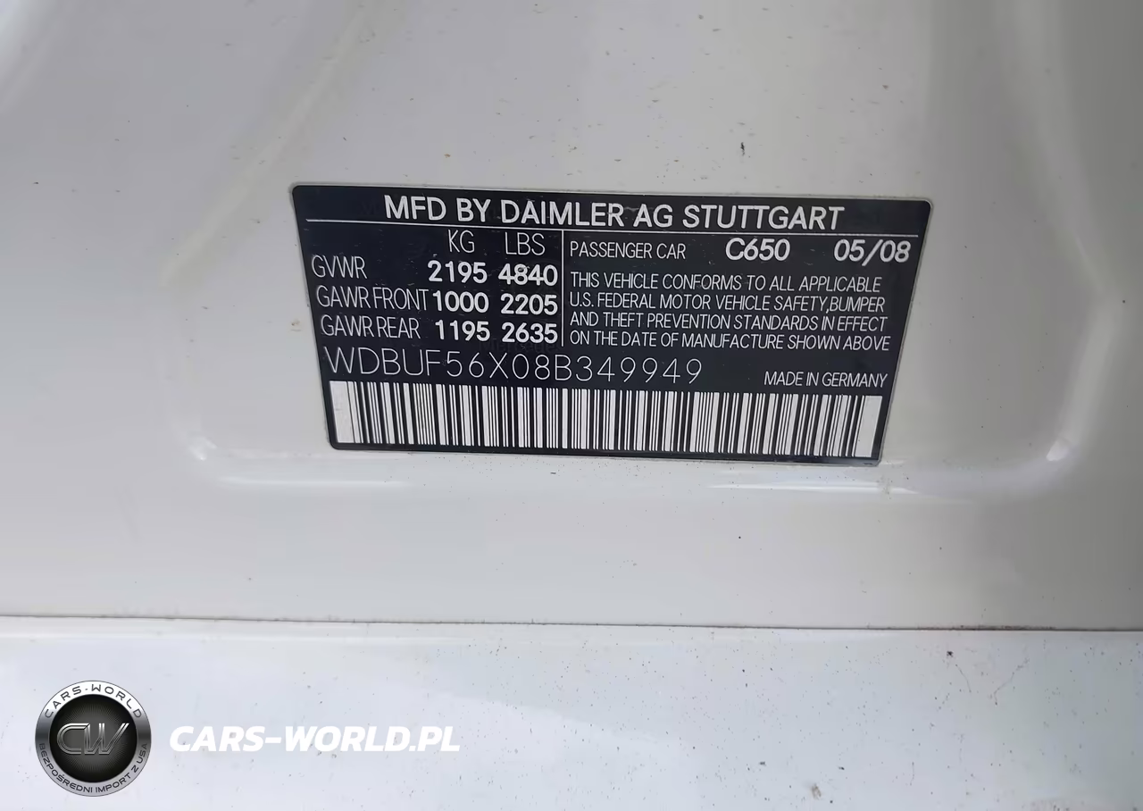 2008 Mercedes-Benz E 350 VIN:WDBUF56X08B349949 - 9