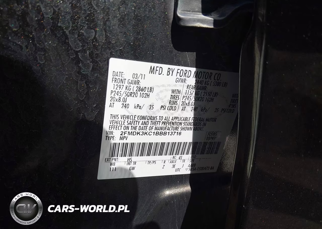 2011 Ford Edge Limited VIN:2FMDK3KC1BBB13716 - 9