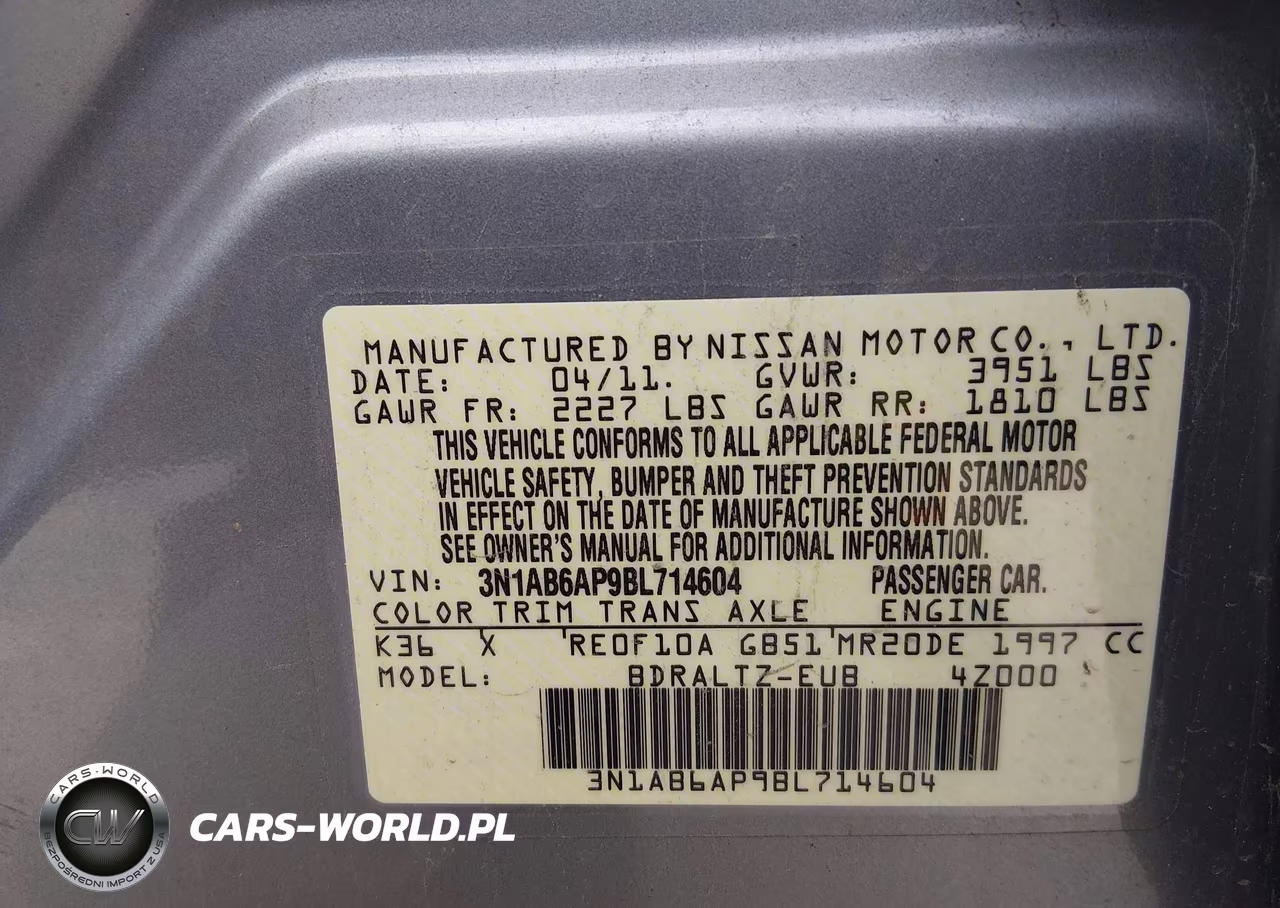 2011 Nissan Sentra 2.0S VIN:3N1AB6AP9BL714604 - 9