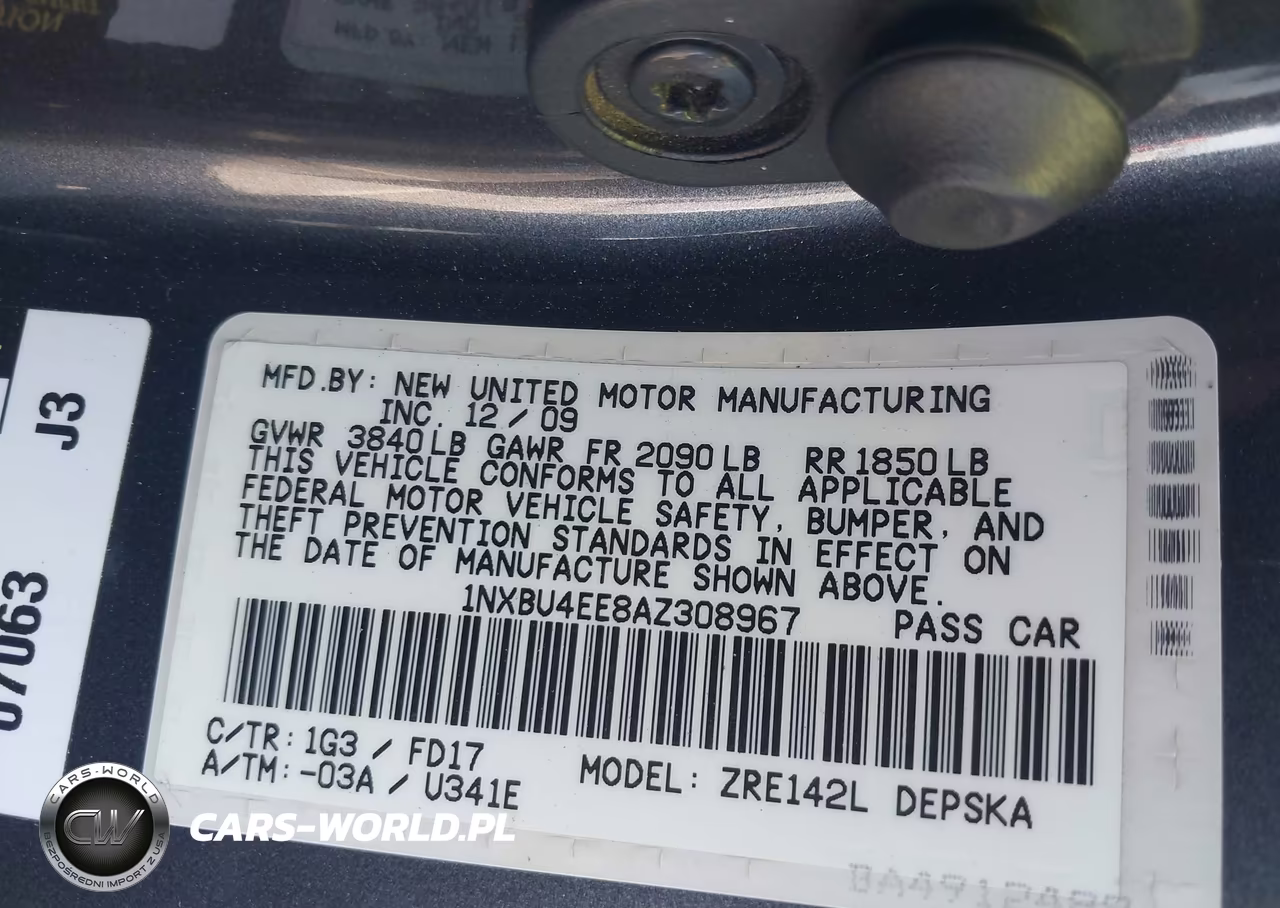 2010 Toyota Corolla S VIN:1NXBU4EE8AZ308967 - 9
