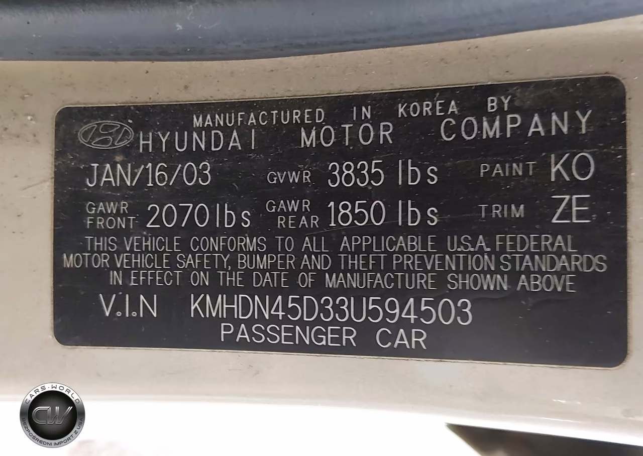 2003 Hyundai Elantra Gls-Gt VIN:KMHDN45D33U594503 - 9