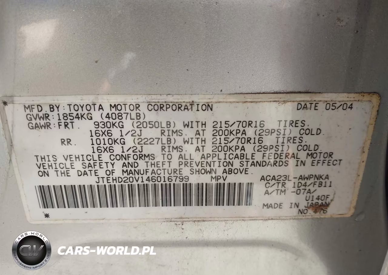 2004 Toyota Rav4 VIN:JTEHD20V146016799 - 9
