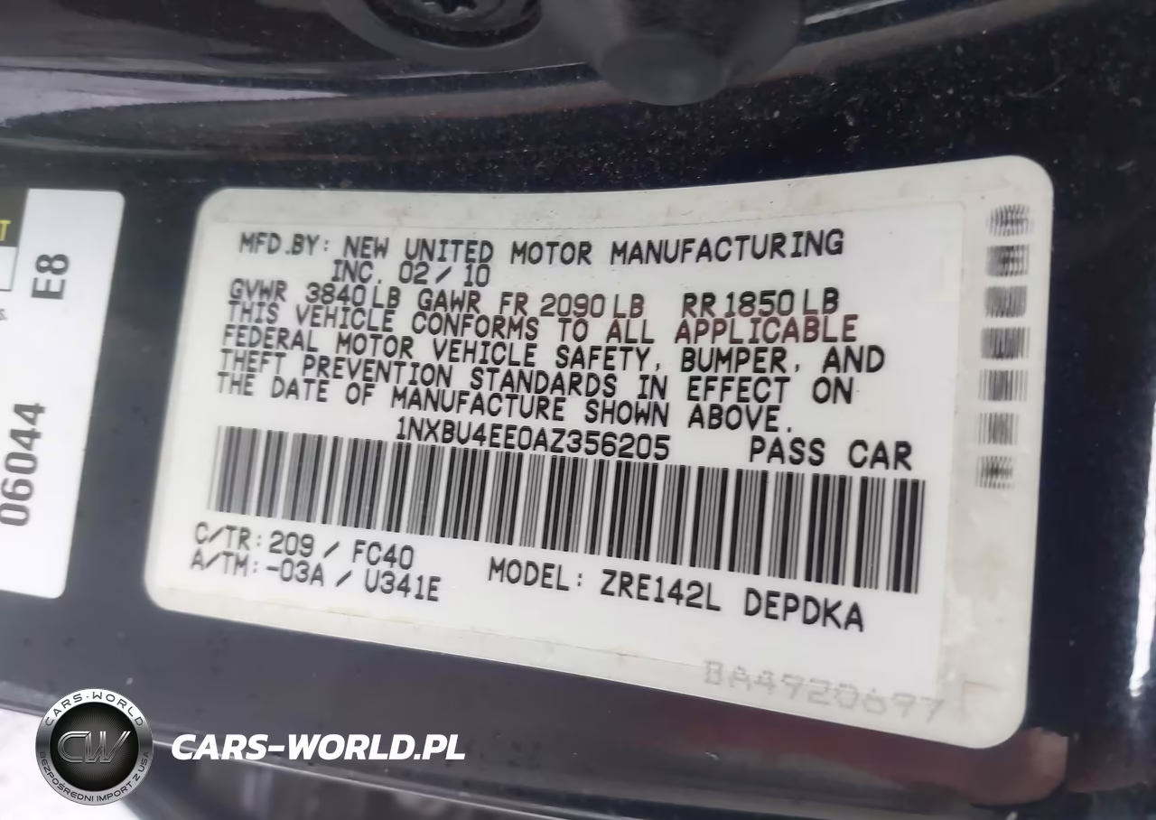 2010 Toyota Corolla Le VIN:1NXBU4EE0AZ356205 - 9