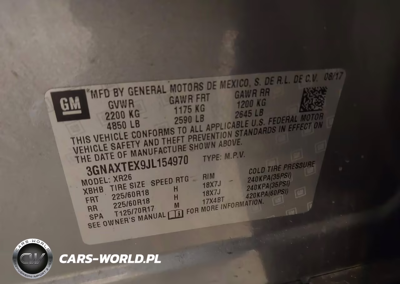 2018 Chevrolet Equinox Lt VIN:3GNAXTEX9JL154970 - 9