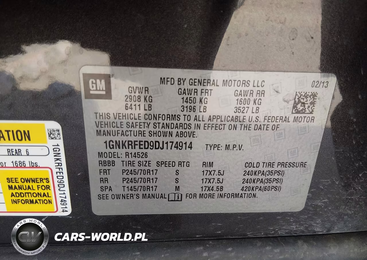 2013 Chevrolet Traverse Ls VIN:1GNKRFED9DJ174914 - 9