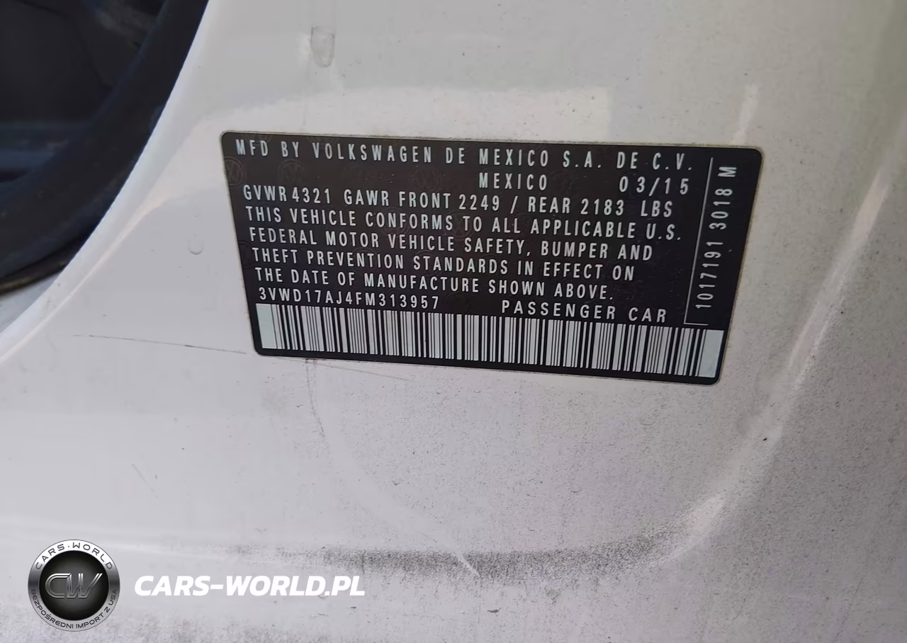 2015 Volkswagen Jetta 1.8T Se VIN:3VWD17AJ4FM313957 - 9