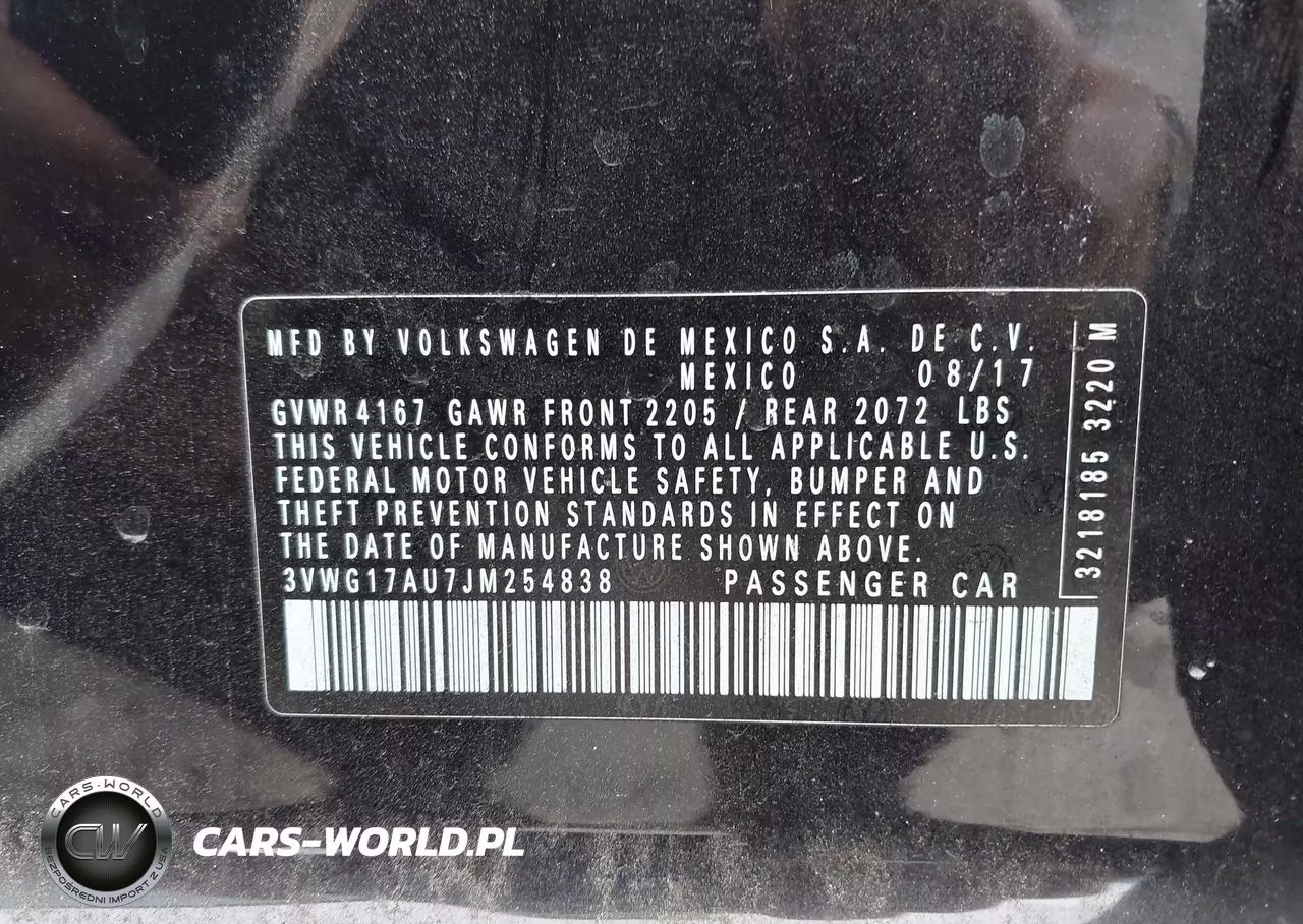 2018 Volkswagen Golf Tsi S-Tsi Se VIN:3VWG17AU7JM254838 - 9