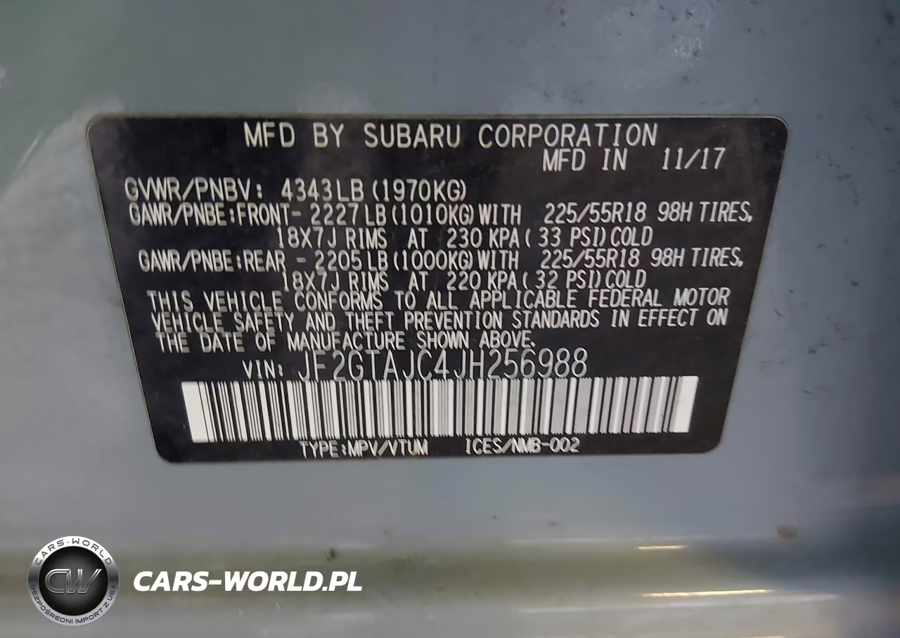 2018 Subaru Crosstrek 2.0I Limited VIN:JF2GTAJC4JH256988 - 9