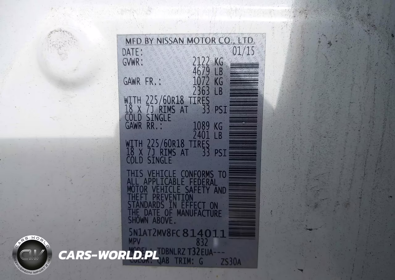 2015 Nissan Rogue Sl VIN:5N1AT2MV8FC814011 - 9