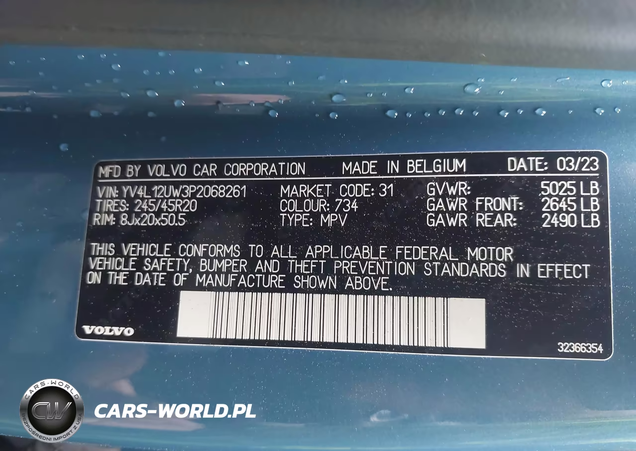2023 Volvo Xc40 B5 Plus Dark Theme VIN:YV4L12UW3P2068261 - 9
