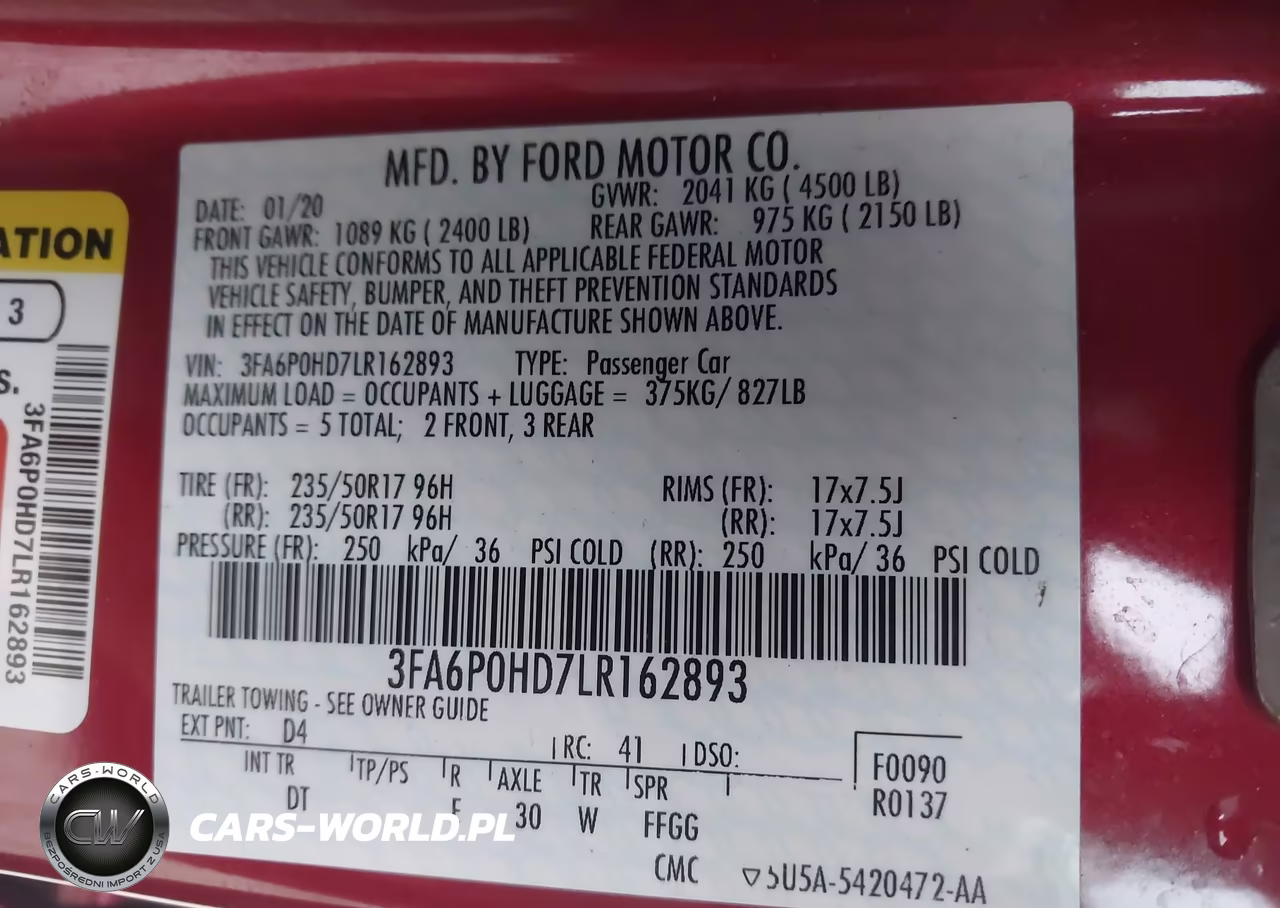 2020 Ford Fusion Se VIN:3FA6P0HD7LR162893 - 9