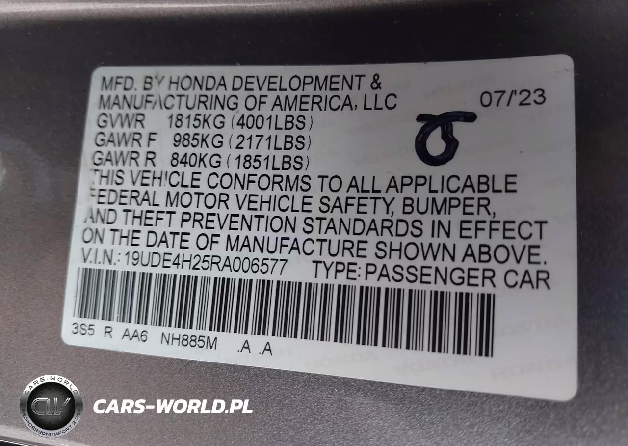 2024 Acura Integra VIN:19UDE4H25RA006577 - 9
