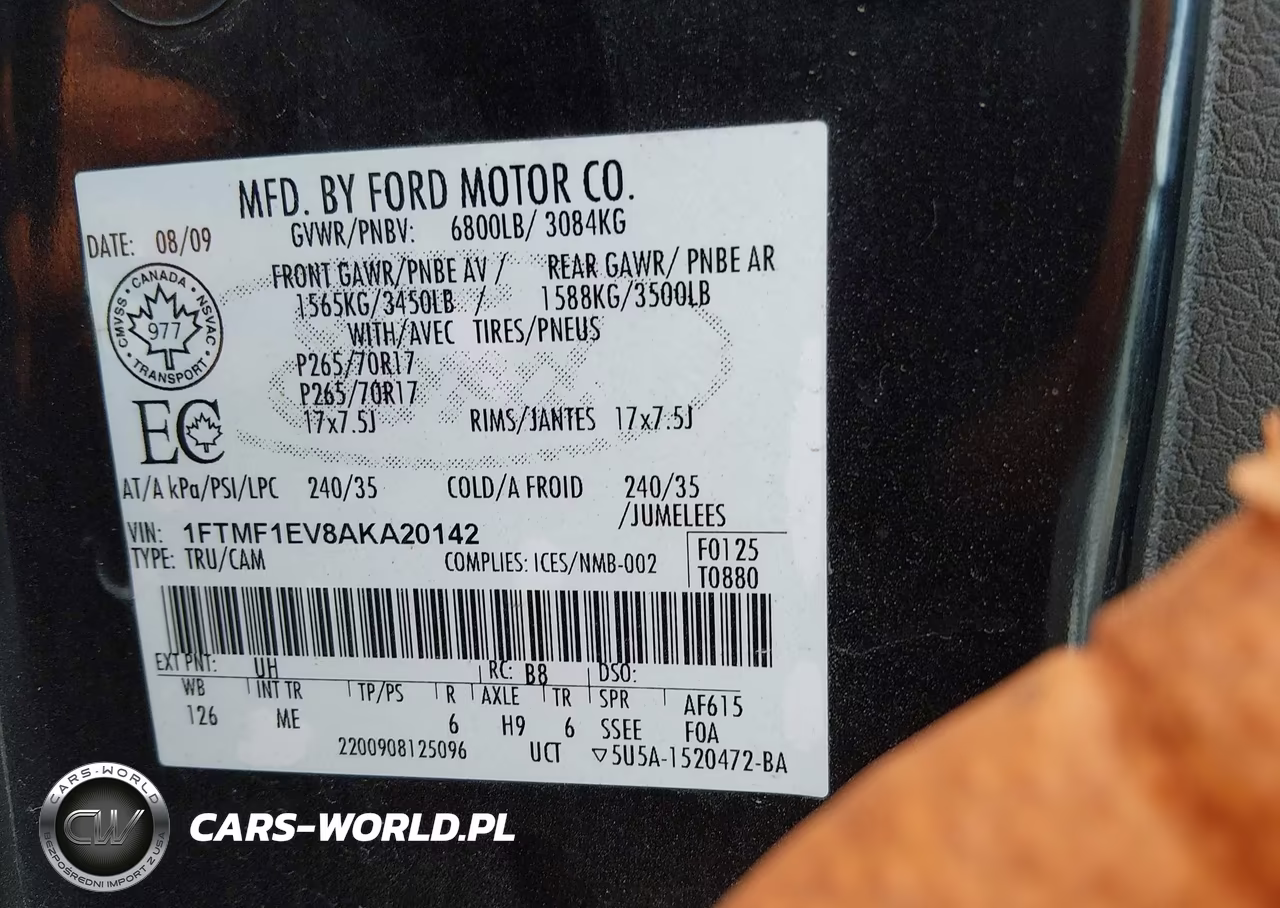 2010 Ford F-150 Xl-Xlt VIN:1FTMF1EV8AKA20142 - 9